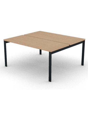 Benches autonomo - piano melaminico spessore mm 30 e struttura metallica gambe a ponte - Colori a scelta - cm 160x145x74,5h