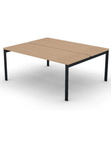 Benches autonomo - piano melaminico spessore mm 30 e struttura metallica gambe a ponte - Colori a scelta - cm 180x145x74,5h