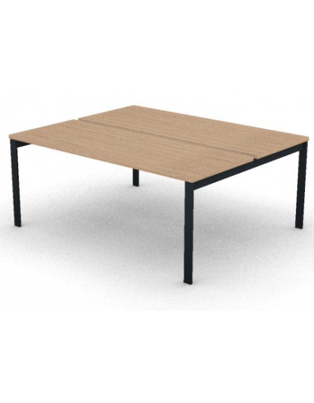 Benches autonomo - piano melaminico spessore mm 30 e struttura metallica gambe a ponte - Colori a scelta - cm 180x145x74,5h