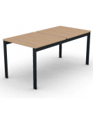 Benches autonomo - piano melaminico spessore mm 25 e struttura metallica gambe a ponte - Colori a scelta - cm 80x165x74h