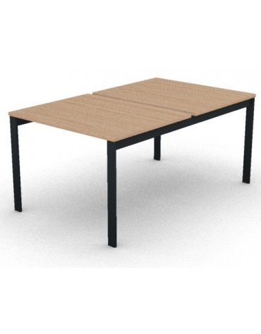 Benches autonomo - piano melaminico spessore mm 25 e struttura metallica gambe a ponte - Colori a scelta - cm 100x165x74h