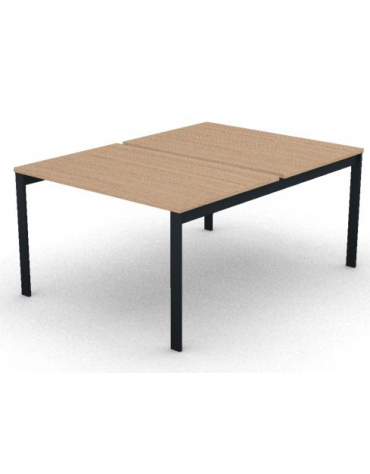 Benches autonomo - piano melaminico spessore mm 25 e struttura metallica gambe a ponte - Colori a scelta - cm 120x165x74h