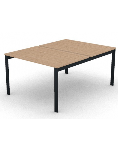 Benches autonomo - piano melaminico spessore mm 25 e struttura metallica gambe a ponte - Colori a scelta - cm 120x165x74h