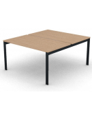 Benches autonomo - piano melaminico spessore mm 25 e struttura metallica gambe a ponte - Colori a scelta - cm 140x165x74h