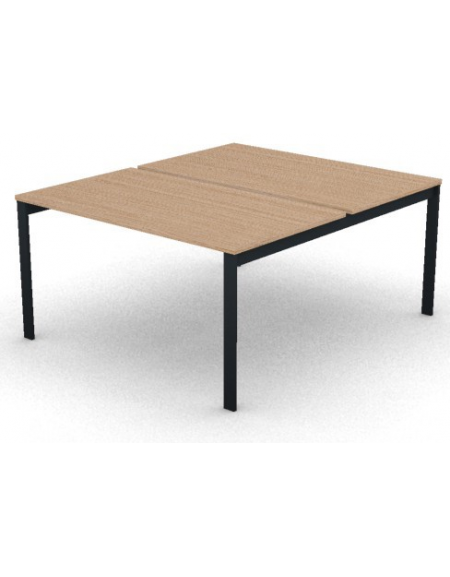 Benches autonomo - piano melaminico spessore mm 25 e struttura metallica gambe a ponte - Colori a scelta - cm 140x165x74h
