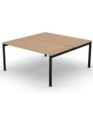 Benches autonomo - piano melaminico spessore mm 25 e struttura metallica gambe a ponte - Colori a scelta - cm 160x165x74h