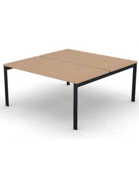 Benches autonomo - piano melaminico spessore mm 25 e struttura metallica gambe a ponte - Colori a scelta - cm 160x165x74h