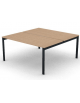 Benches autonomo - piano melaminico spessore mm 25 e struttura metallica gambe a ponte - Colori a scelta - cm 160x165x74h
