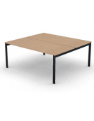 Benches autonomo - piano melaminico spessore mm 25 e struttura metallica gambe a ponte - Colori a scelta - cm 180x165x74h