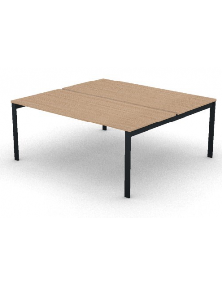 Benches autonomo - piano melaminico spessore mm 25 e struttura metallica gambe a ponte - Colori a scelta - cm 180x165x74h