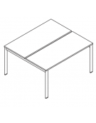 Benches autonomo - piano melaminico spessore mm 30 e struttura metallica gambe a ponte - Colori a scelta - cm 80x165x74,5h