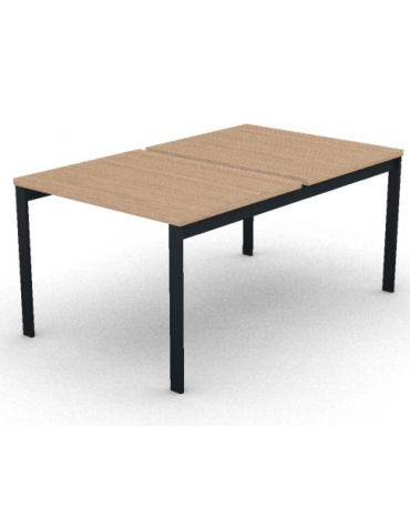 Benches autonomo - piano melaminico spessore mm 30 e struttura metallica gambe a ponte - Colori a scelta - cm 100x165x74,5h