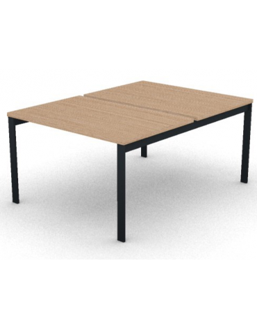 Benches autonomo - piano melaminico spessore mm 30 e struttura metallica gambe a ponte - Colori a scelta - cm 120x165x74,5h