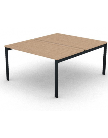 Benches autonomo - piano melaminico spessore mm 30 e struttura metallica gambe a ponte - Colori a scelta - cm 140x165x74,5h