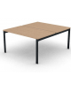Benches autonomo - piano melaminico spessore mm 30 e struttura metallica gambe a ponte - Colori a scelta - cm 140x165x74,5h