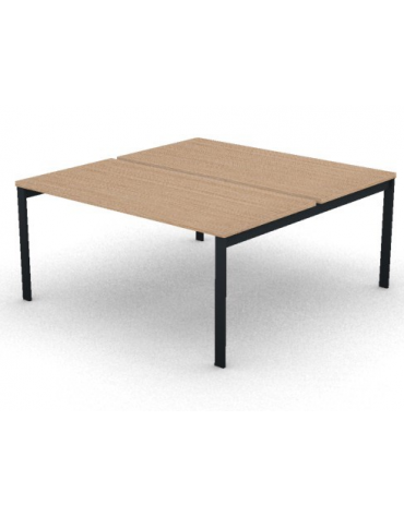 Benches autonomo - piano melaminico spessore mm 30 e struttura metallica gambe a ponte - Colori a scelta - cm 160x165x74,5h