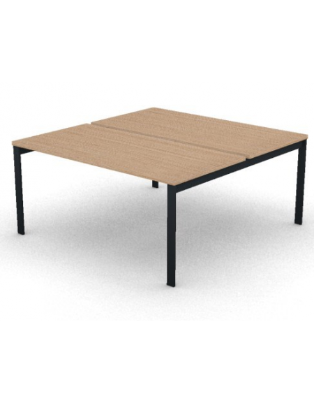 Benches autonomo - piano melaminico spessore mm 30 e struttura metallica gambe a ponte - Colori a scelta - cm 160x165x74,5h