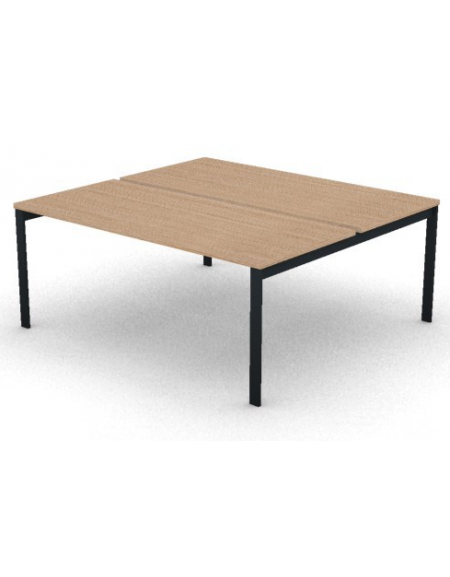 Benches autonomo - piano melaminico spessore mm 30 e struttura metallica gambe a ponte - Colori a scelta - cm 180x165x74,5h