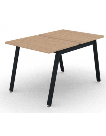 Benches autonomo - piano melaminico spessore mm 25 e struttura metallica gambe a ponte - Colori a scelta - cm 80x125x74h
