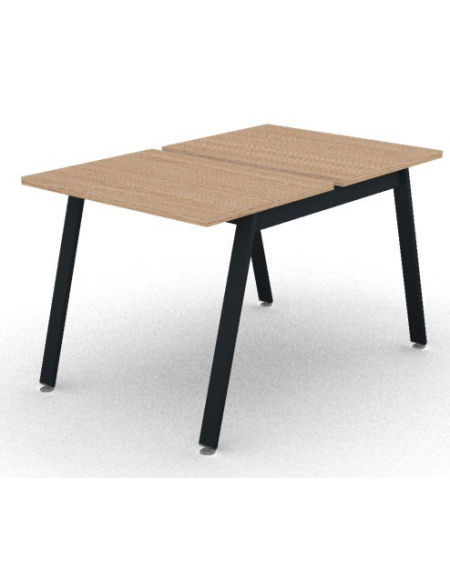 Benches autonomo - piano melaminico spessore mm 25 e struttura metallica gambe a ponte - Colori a scelta - cm 80x125x74h