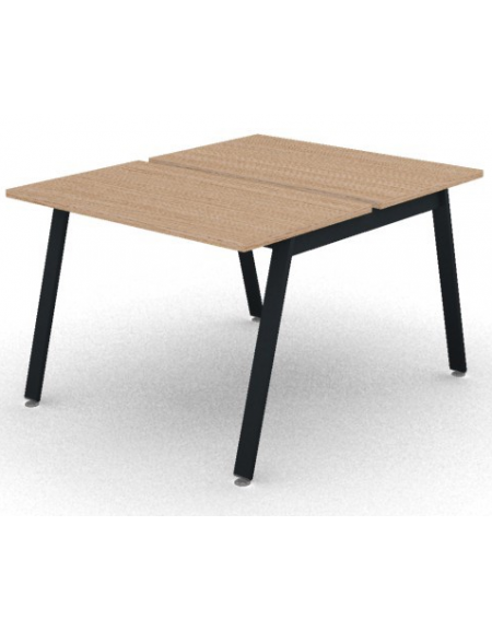 Benches autonomo - piano melaminico spessore mm 25 e struttura metallica gambe inclinate - Colori a scelta - cm 100x125x74h