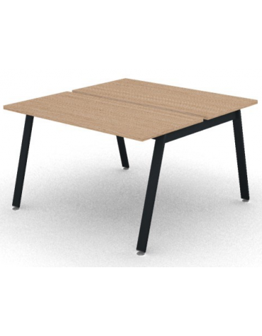 Benches autonomo - piano melaminico spessore mm 25 e struttura metallica gambe inclinate - Colori a scelta - cm 120x125x74h