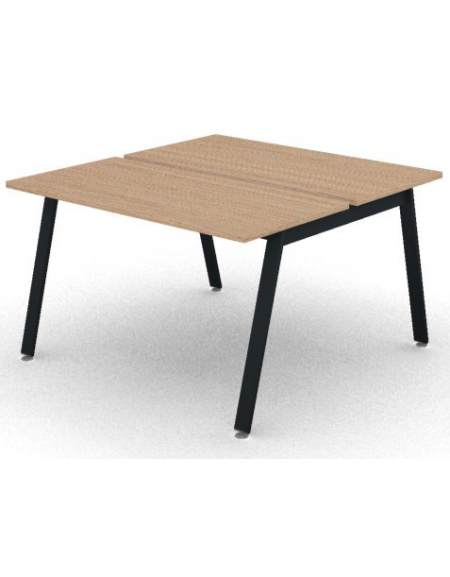 Benches autonomo - piano melaminico spessore mm 25 e struttura metallica gambe inclinate - Colori a scelta - cm 120x125x74h