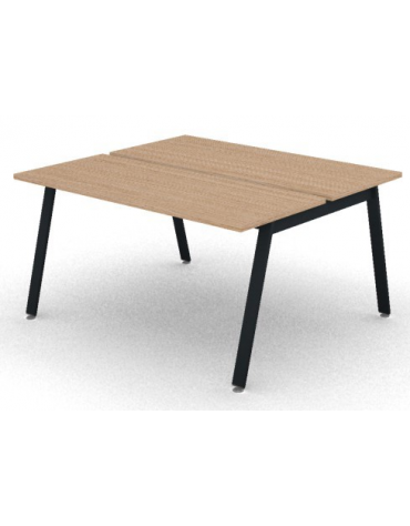 Benches autonomo - piano melaminico spessore mm 25 e struttura metallica gambe inclinate - Colori a scelta - cm 140x125x74h