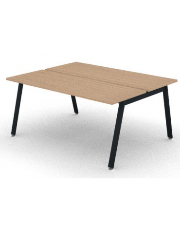 Benches autonomo - piano melaminico spessore mm 25 e struttura metallica gambe inclinate - Colori a scelta - cm 160x125x74h
