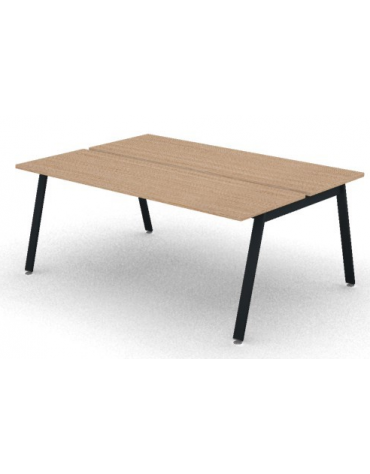Benches autonomo - piano melaminico spessore mm 25 e struttura metallica gambe inclinate - Colori a scelta - cm 180x125x74h