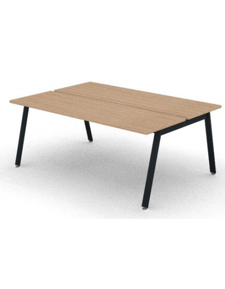 Benches autonomo - piano melaminico spessore mm 25 e struttura metallica gambe inclinate - Colori a scelta - cm 180x125x74h