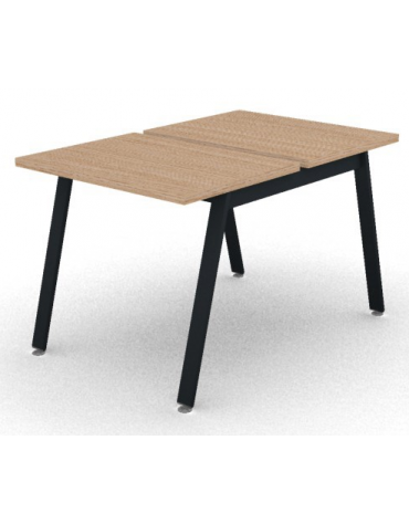 Benches autonomo - piano melaminico spessore mm 30 e struttura metallica gambe inclinate - Colori a scelta - cm 80x125x74,5h