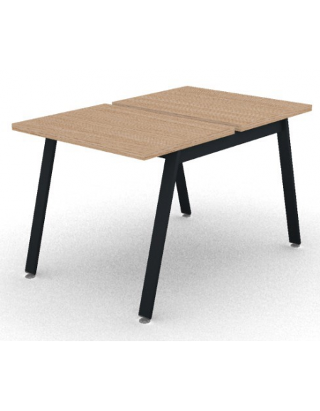 Benches autonomo - piano melaminico spessore mm 30 e struttura metallica gambe inclinate - Colori a scelta - cm 80x125x74,5h