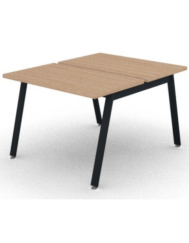 Benches autonomo - piano melaminico spessore mm 30 e struttura metallica gambe inclinate - Colori a scelta - cm 100x125x74,5h