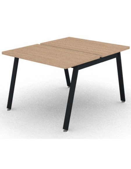 Benches autonomo - piano melaminico spessore mm 30 e struttura metallica gambe inclinate - Colori a scelta - cm 100x125x74,5h