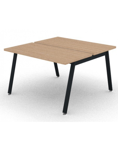 Benches autonomo - piano melaminico spessore mm 30 e struttura metallica gambe inclinate - Colori a scelta - cm 120x125x74,5h