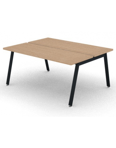 Benches autonomo - piano melaminico spessore mm 30 e struttura metallica gambe inclinate - Colori a scelta - cm 160x125x74,5h