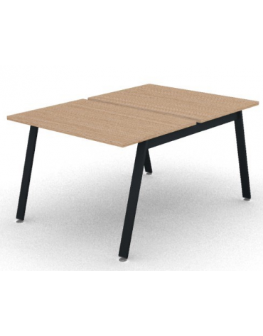 Benches autonomo - piano melaminico spessore mm 25 e struttura metallica gambe inclinate - Colori a scelta - cm 100x145x74h