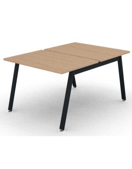 Benches autonomo - piano melaminico spessore mm 25 e struttura metallica gambe inclinate - Colori a scelta - cm 100x145x74h