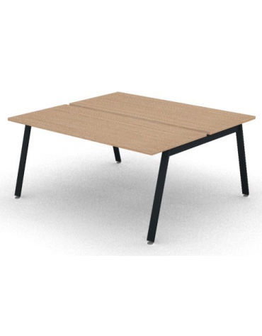 Benches autonomo - piano melaminico spessore mm 25 e struttura metallica gambe inclinate - Colori a scelta - cm 160x145x74h