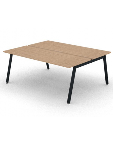 Benches autonomo - piano melaminico spessore mm 25 e struttura metallica gambe inclinate - Colori a scelta - cm 180x145x74h