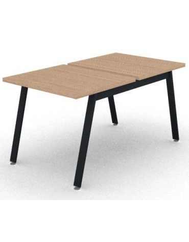 Benches autonomo - piano melaminico spessore mm 30 e struttura metallica gambe inclinate - Colori a scelta - cm 80x145x74,5h
