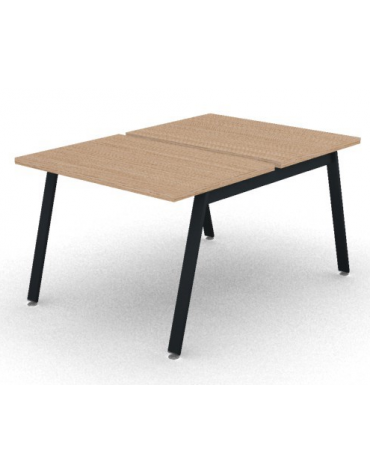 Benches autonomo - piano melaminico spessore mm 30 e struttura metallica gambe inclinate - Colori a scelta - cm 100x145x74,5h