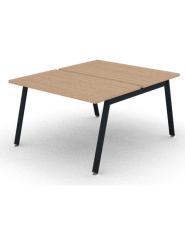 Benches autonomo - piano melaminico spessore mm 30 e struttura metallica gambe inclinate - Colori a scelta - cm 120x145x74,5h