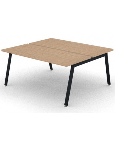 Benches autonomo - piano melaminico spessore mm 30 e struttura metallica gambe inclinate - Colori a scelta - cm 160x145x74,5h