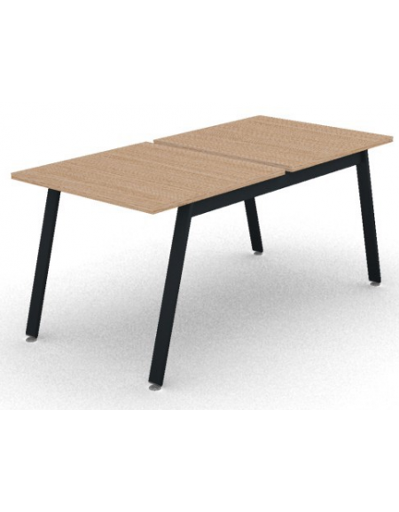 Benches autonomo - piano melaminico spessore mm 25 e struttura metallica gambe inclinate - Colori a scelta - cm 80x165x74h