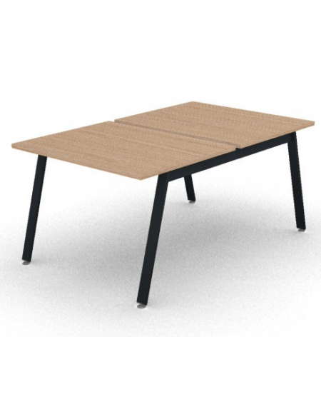 Benches autonomo - piano melaminico spessore mm 25 e struttura metallica gambe inclinate - Colori a scelta - cm 100x165x74h