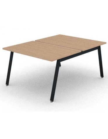 Benches autonomo - piano melaminico spessore mm 25 e struttura metallica gambe inclinate - Colori a scelta - cm 120x165x74h