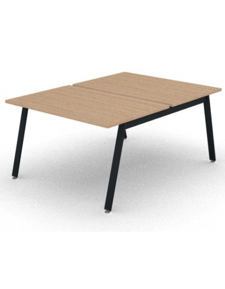 Benches autonomo - piano melaminico spessore mm 25 e struttura metallica gambe inclinate - Colori a scelta - cm 120x165x74h