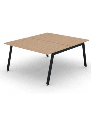 Benches autonomo - piano melaminico spessore mm 25 e struttura metallica gambe inclinate - Colori a scelta - cm 140x165x74h